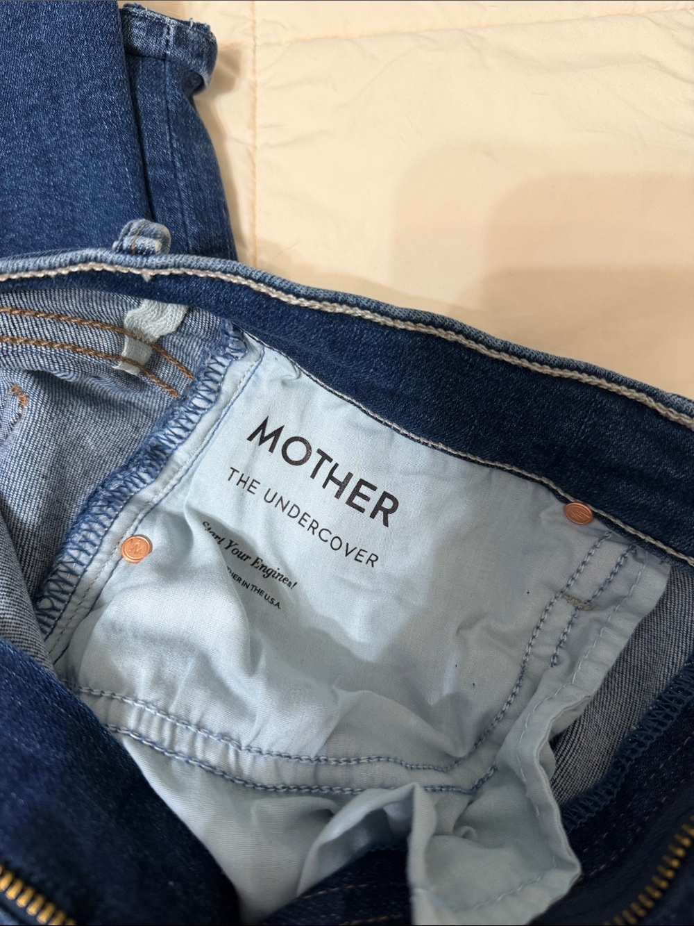MOTHER Women's Dark Blue Flare Jeans - Picture 3 of 6